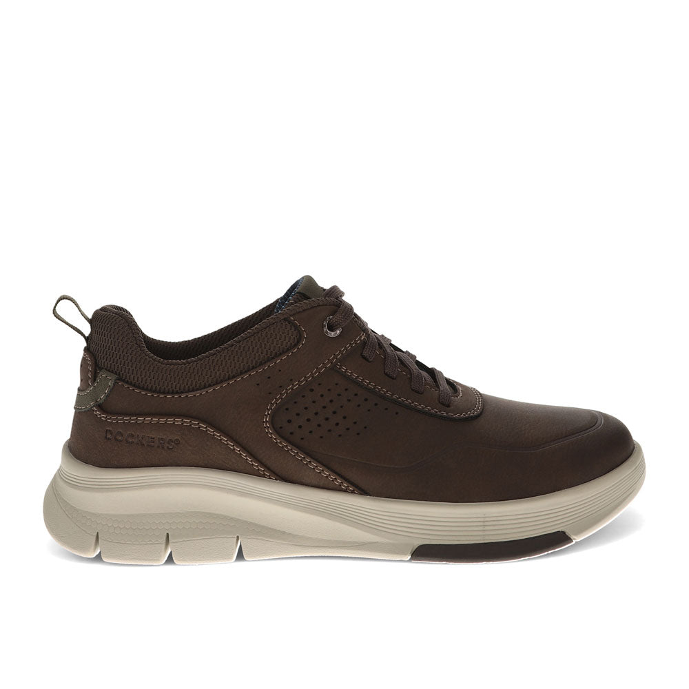 Dark Brown-Dockers Mens Pivot Active Rebound Casual Sneaker