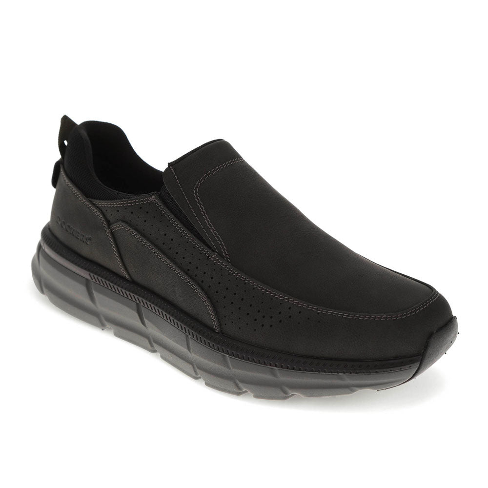 Black-Dockers Mens GO-TIME Active Rebound Slip-on Sneaker