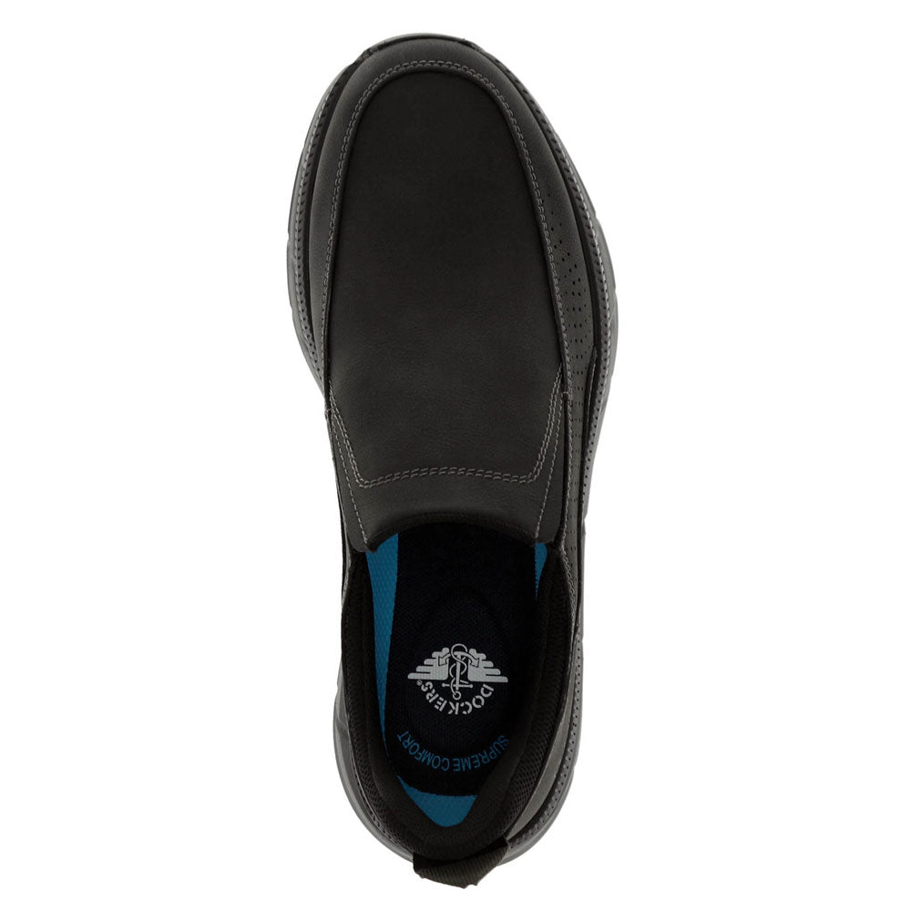 Black-Dockers Mens GO-TIME Active Rebound Slip-on Sneaker