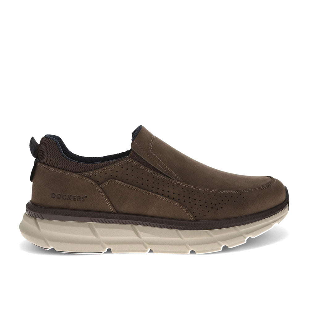 Brown-Dockers Mens GO-TIME Active Rebound Slip-on Sneaker
