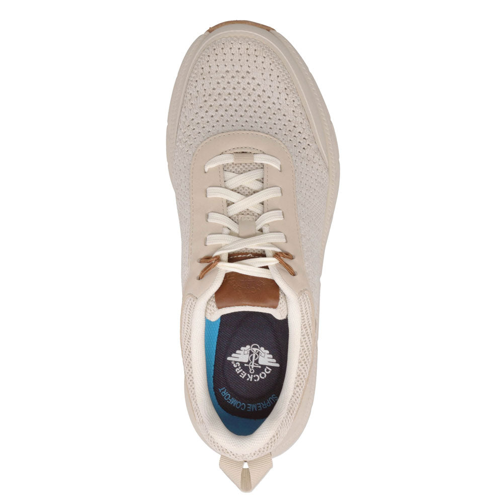 Off White-Dockers Mens GO-4-IT Active Rebound Knit Sneaker