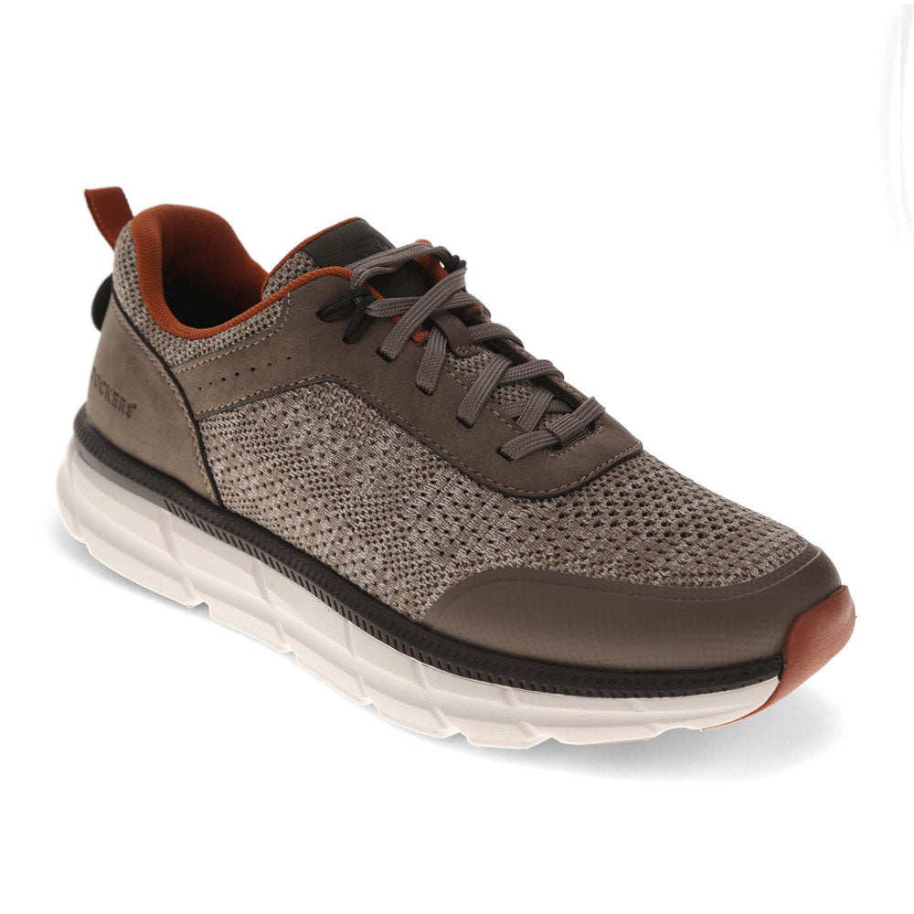 Taupe-Dockers Mens GO-4-IT Active Rebound Knit Sneaker