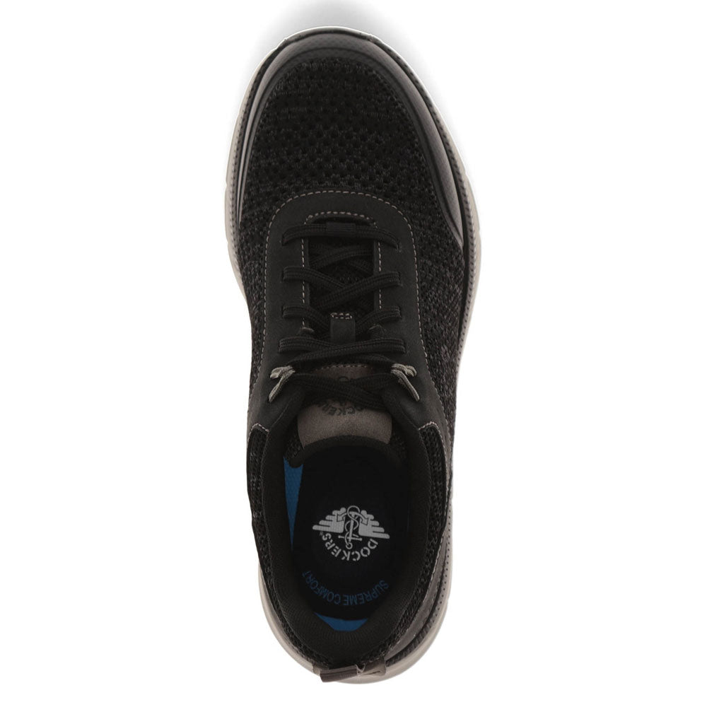 Black-Dockers Mens GO-4-IT Active Rebound Knit Sneaker