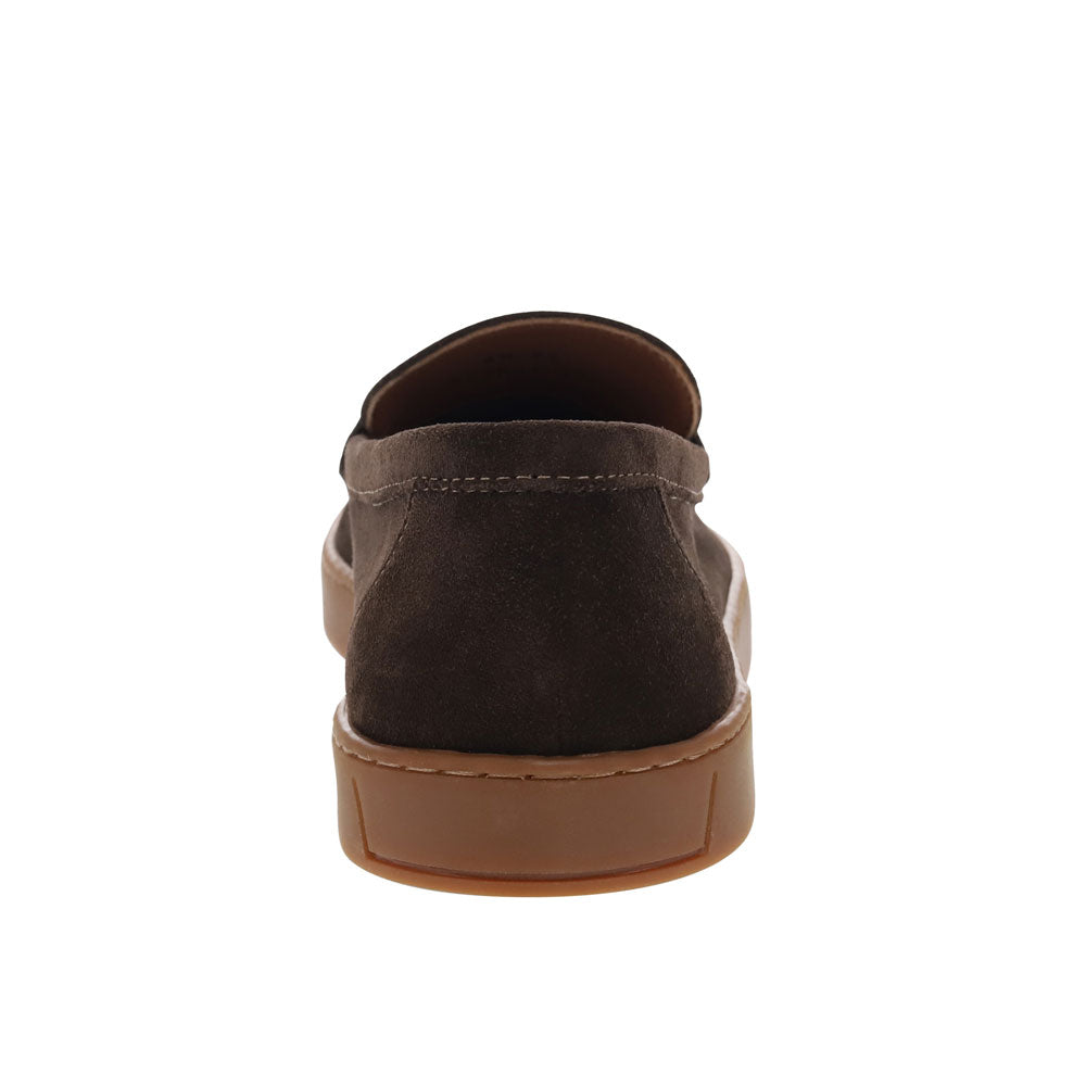 Dark Brown-Dockers Mens Varian Suede Leather Casual Slip-On Loafer Shoe