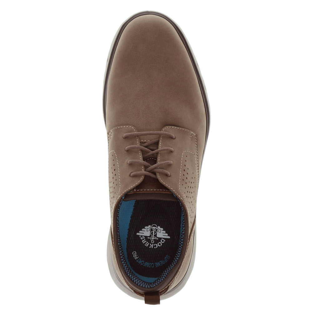 Taupe-Dockers Mens Franco Fusion 2.0 Casual Sneaker