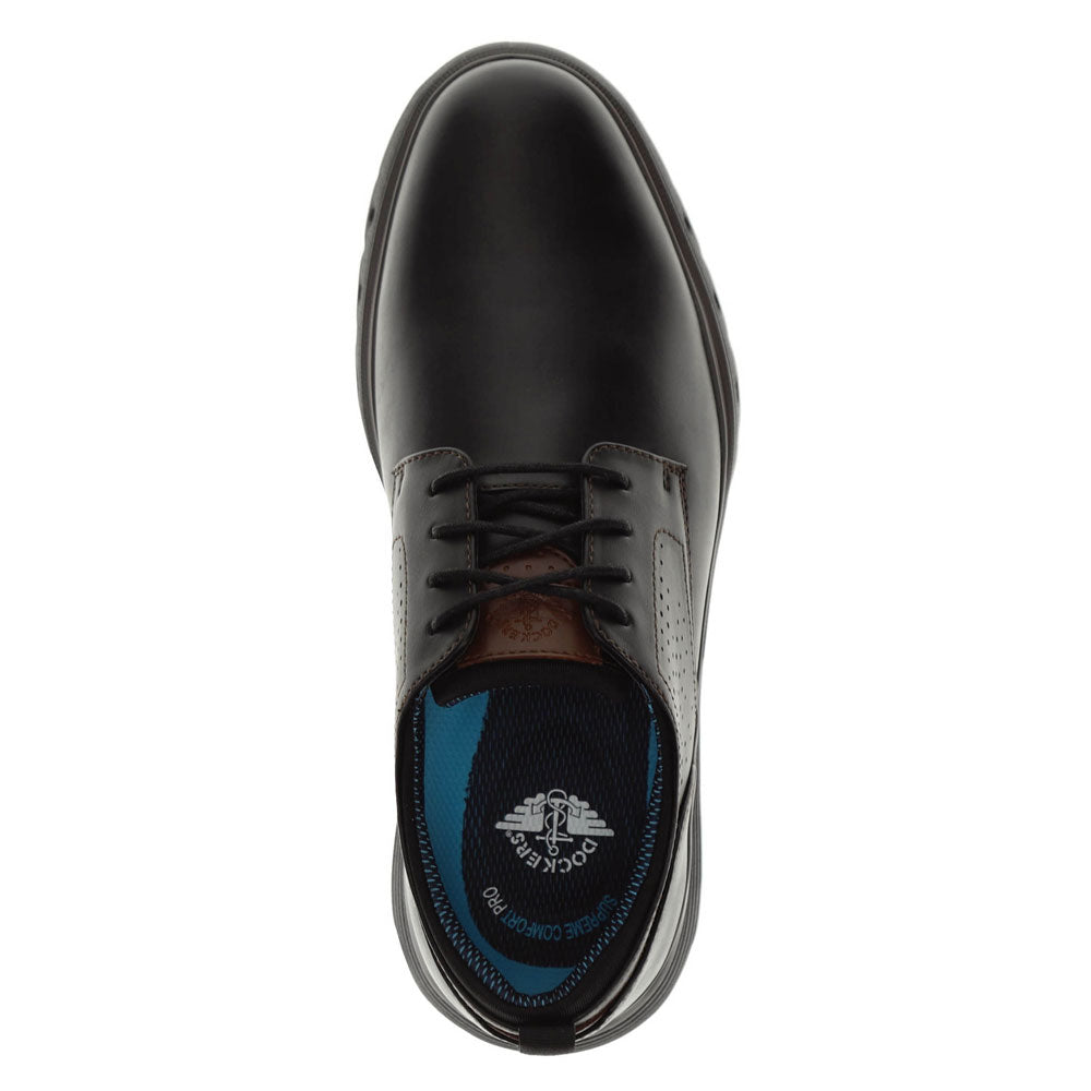 Black-Dockers Mens Franco Fusion 2.0 Casual Sneaker