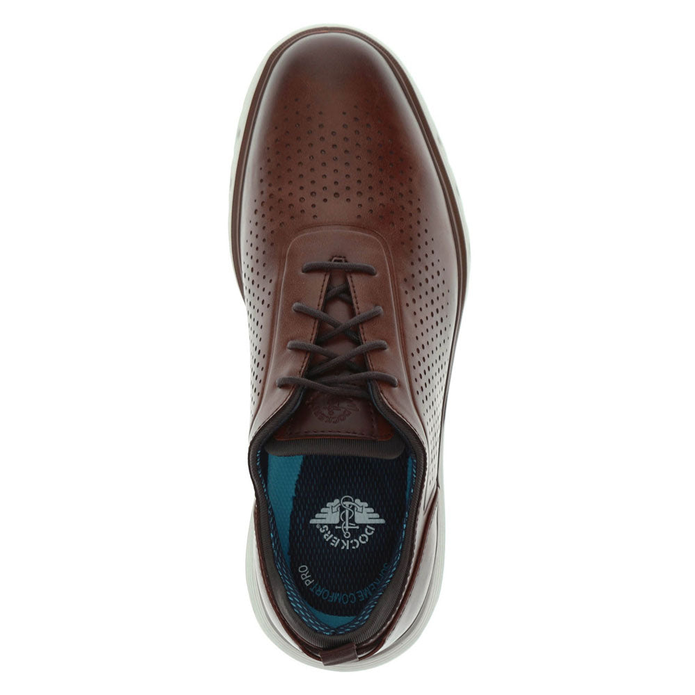 Cognac-Dockers Mens Ferguson Fusion 2.0 Casual Sneaker