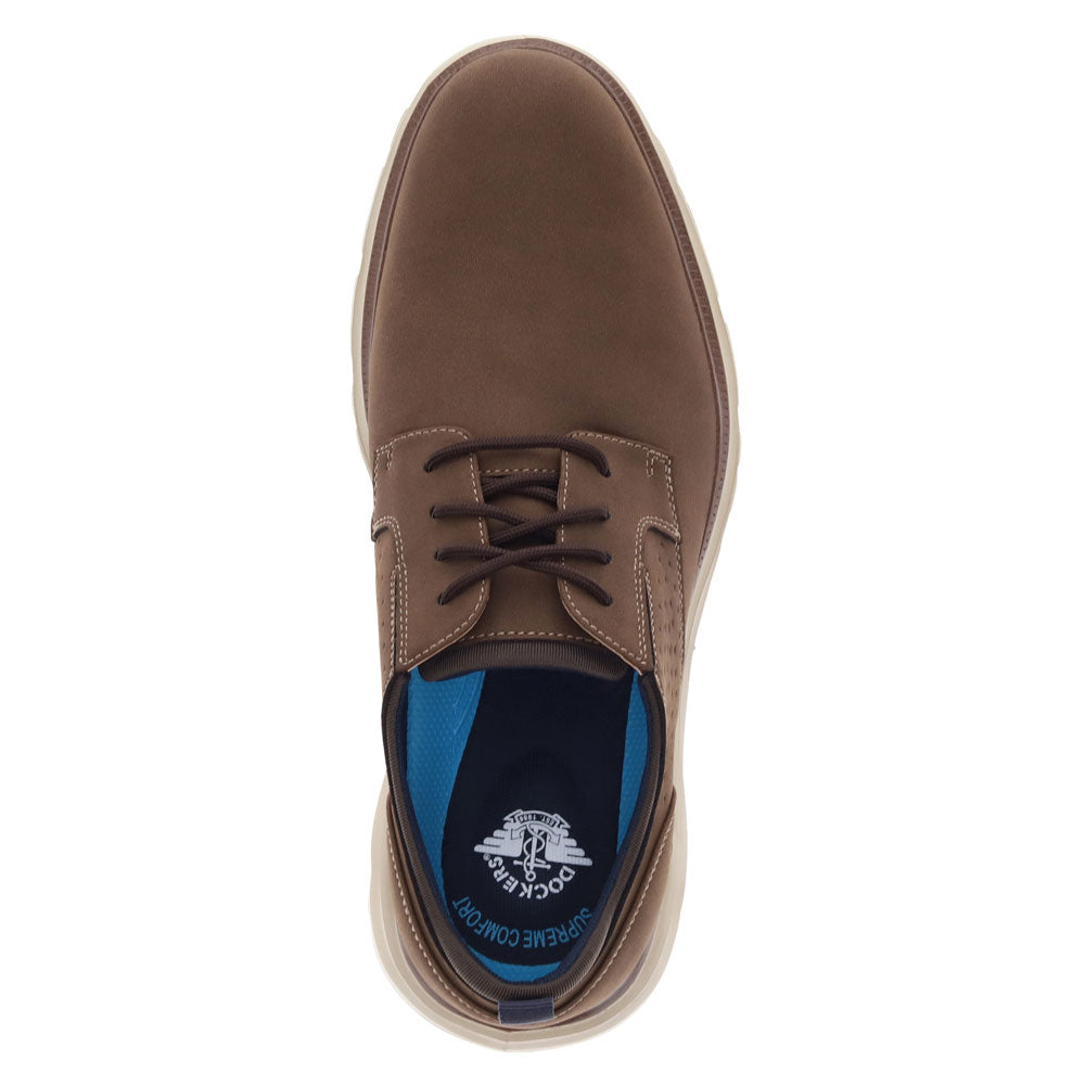 Dark Tan-Dockers Mens Finley Casual Lace Up Oxford Shoes