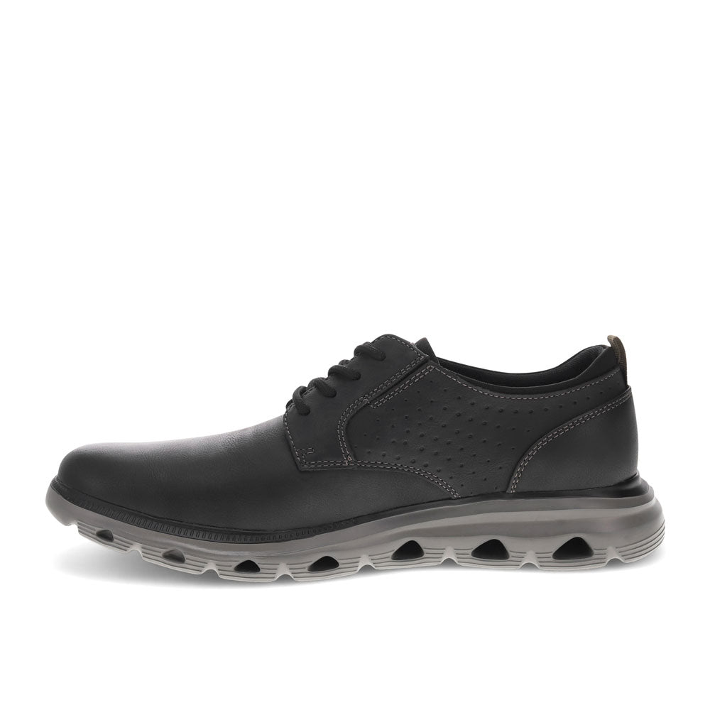 Black/Grey-Dockers Mens Finley Casual Lace Up Oxford Shoes