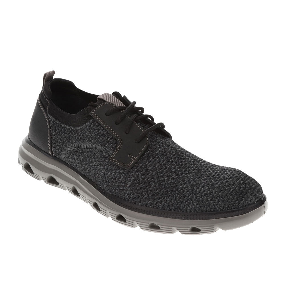 Black-Dockers Mens Fielding Lightweight Knit Casual Oxford Shoe With Active Rebound Technology