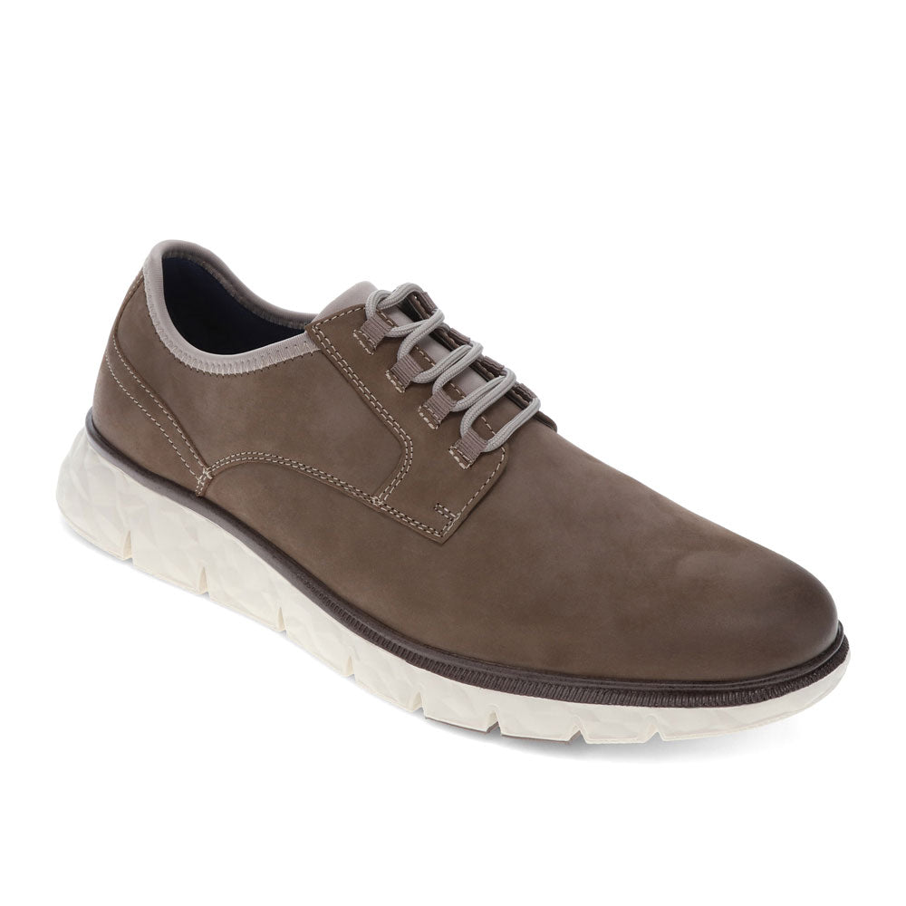Taupe-Dockers Mens Callum Genuine Leather Casual Lace Up Oxford Shoe