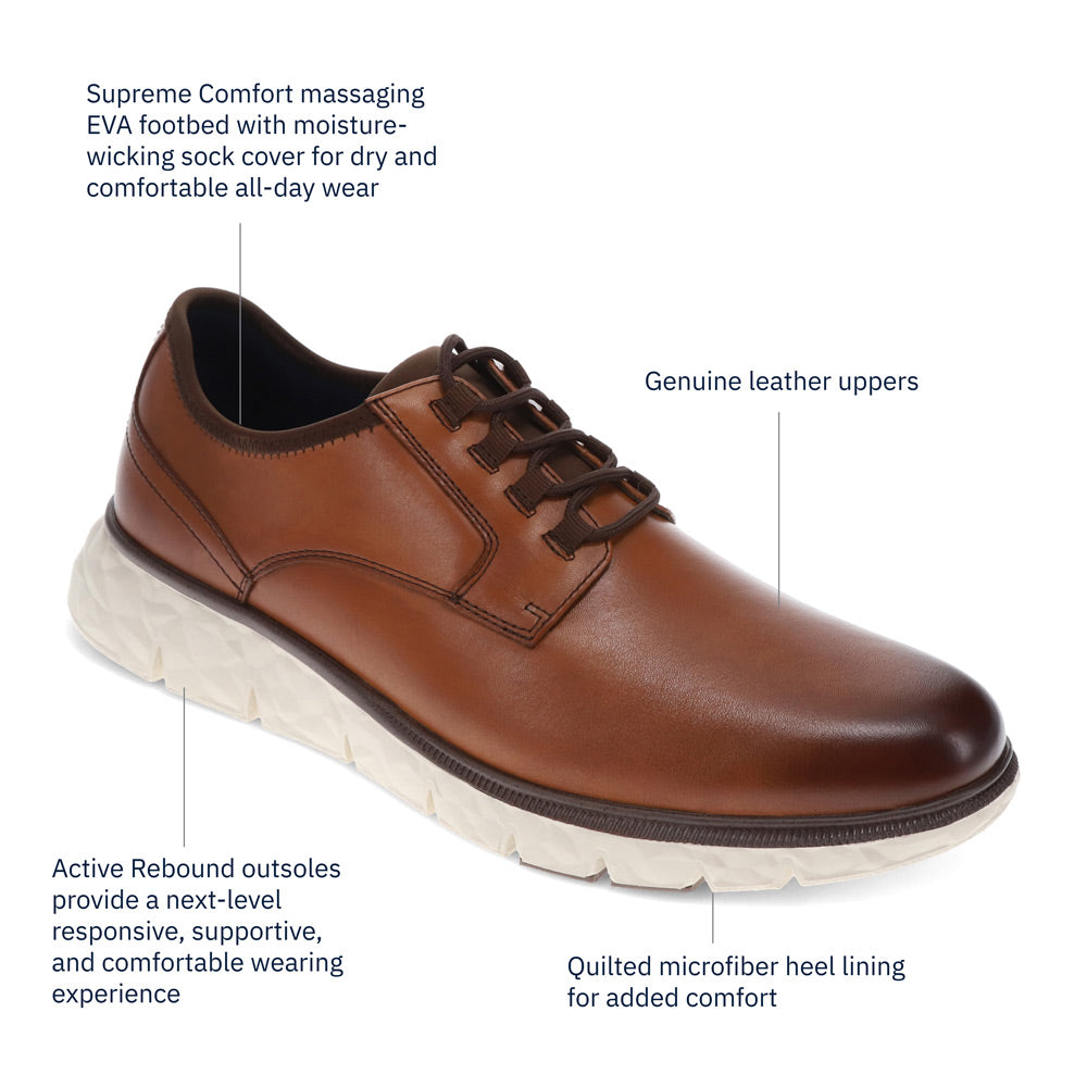 Butterscotch-Dockers Mens Callum Genuine Leather Casual Lace Up Oxford Shoe