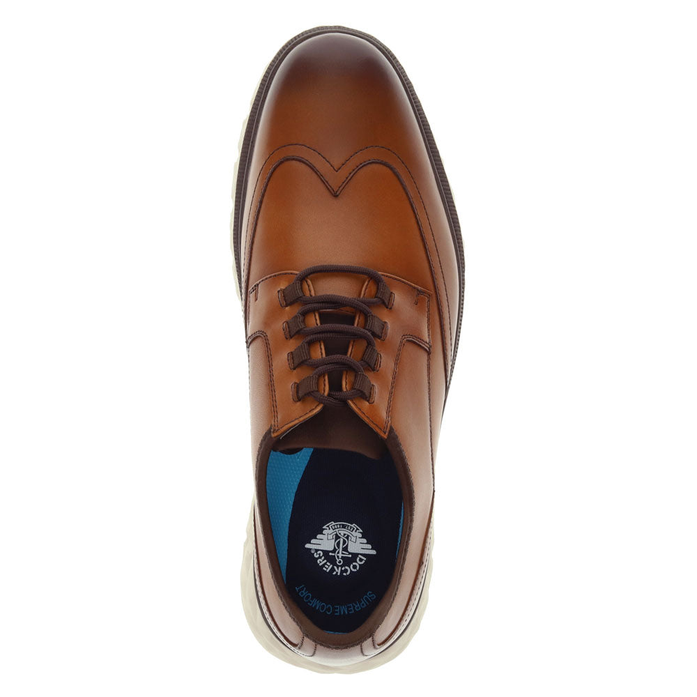 Butterscotch-Dockers Mens Clarkston Genuine Leather Casual Lace Up Oxford Shoe