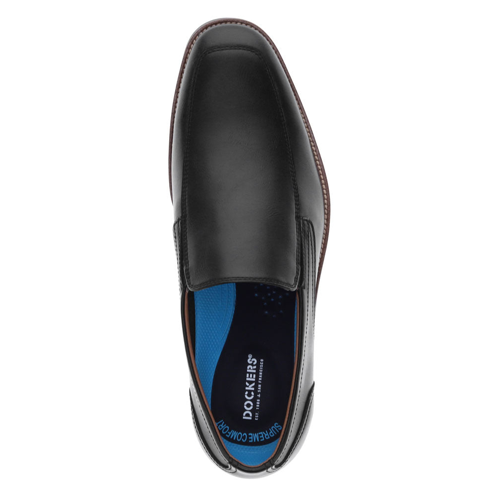 Black-Dockers Mens Banner Dress Slip-on Shoes