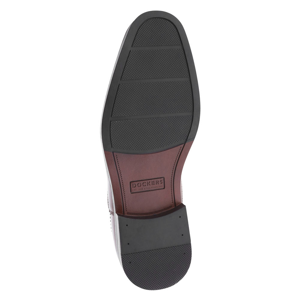 Cognac-Dockers Mens Brookside Dress Slip-on Chelsea Boot