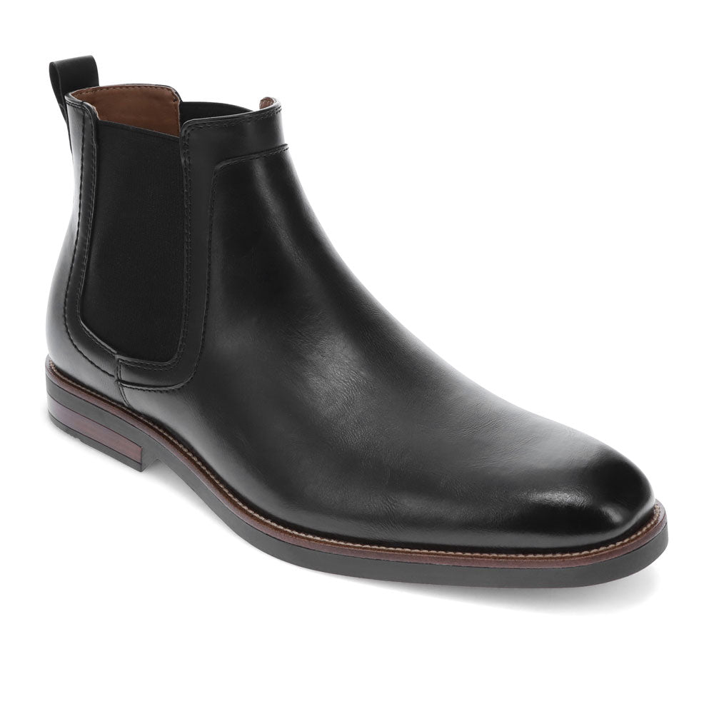 Black-Dockers Mens Brookside Dress Slip-on Chelsea Boot