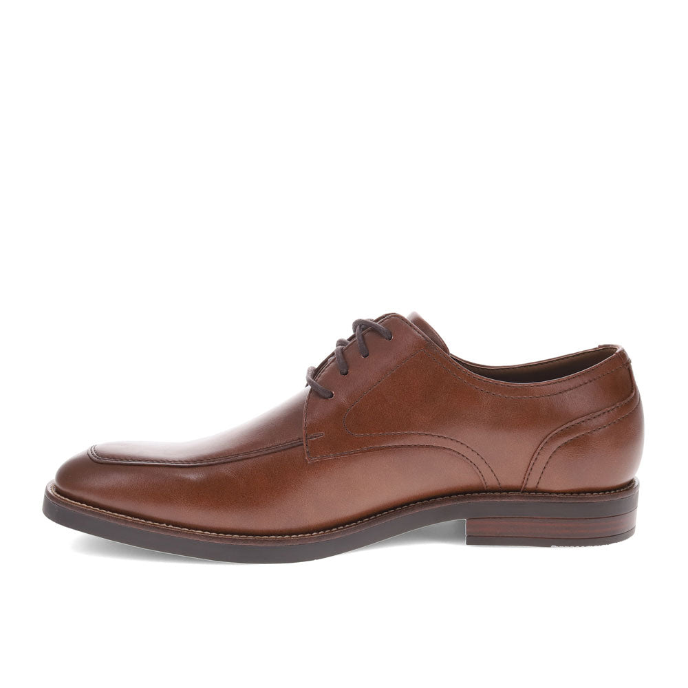 Cognac-Dockers Mens Belson Moc Toe Dress Oxford Lace Up Shoes