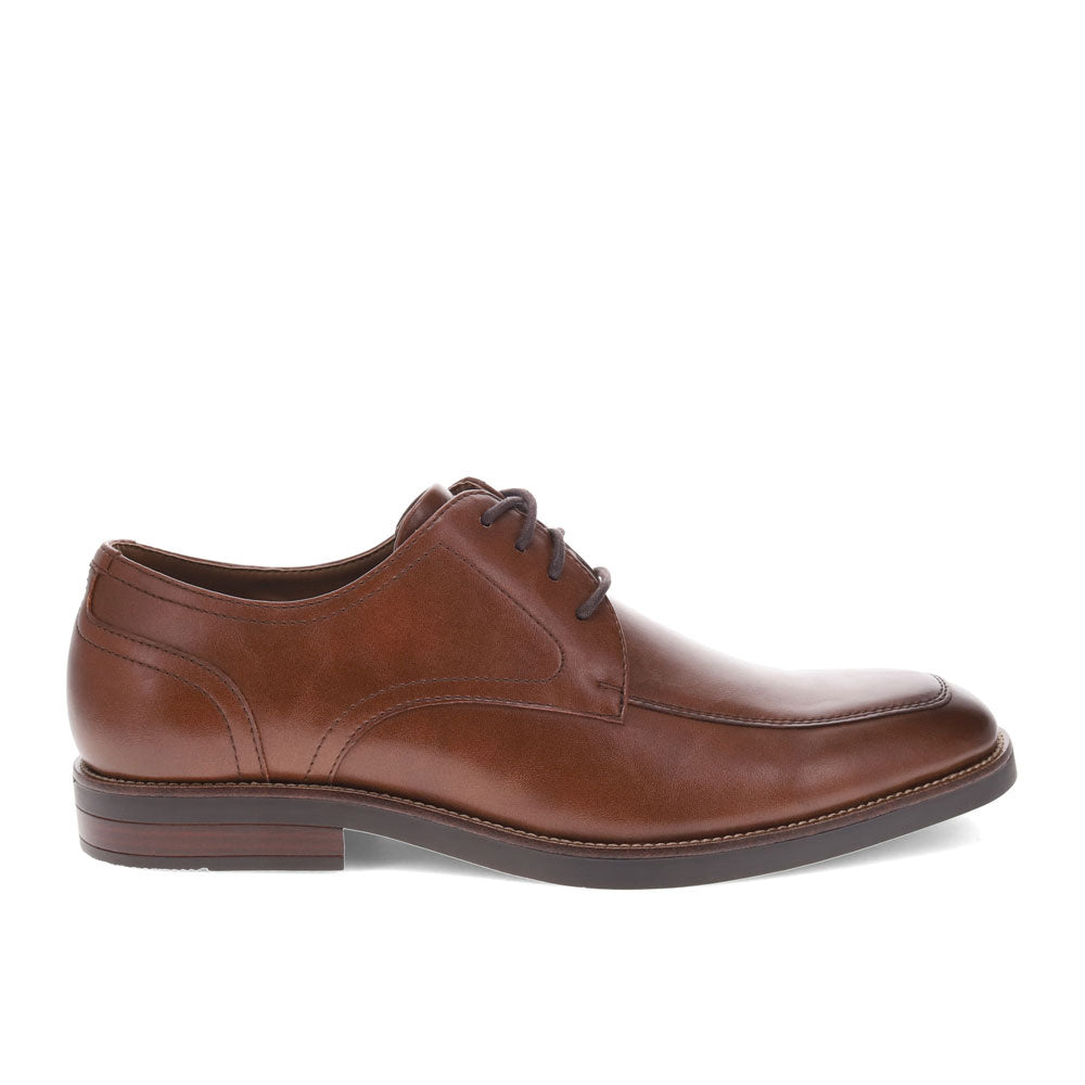 Cognac-Dockers Mens Belson Moc Toe Dress Oxford Lace Up Shoes