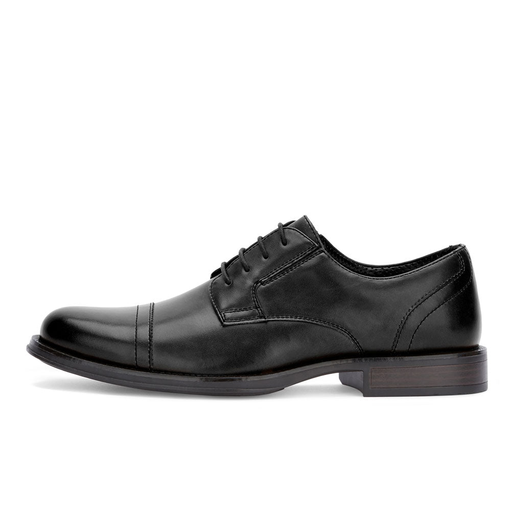 Black-Dockers Mens Garfield Dress Cap Toe Oxford Shoe