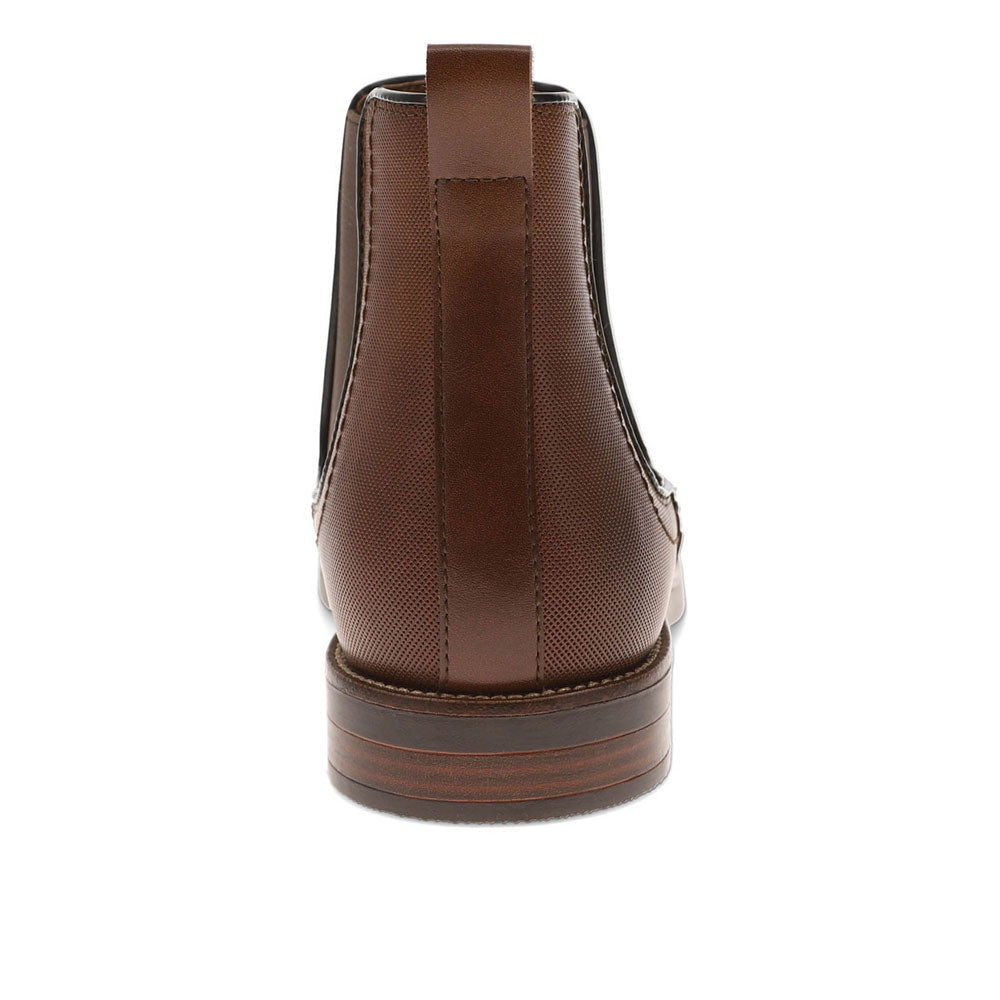 Cognac-Dockers Mens Brookside Dress Slip-on Chelsea Boot