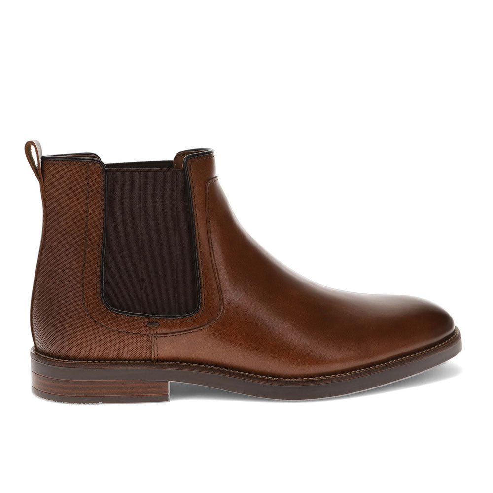 Cognac-Dockers Mens Brookside Dress Slip-on Chelsea Boot