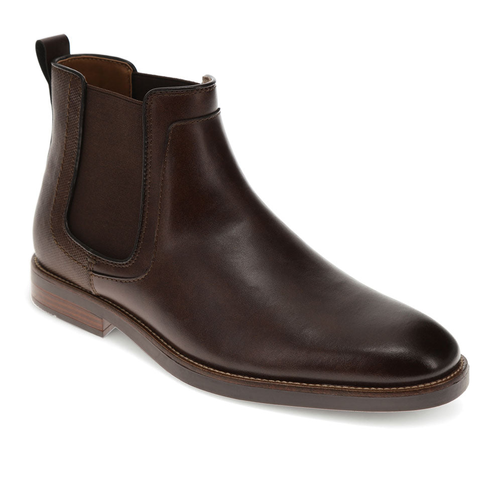 Chestnut-Dockers Mens Brookside Dress Slip-on Chelsea Boot