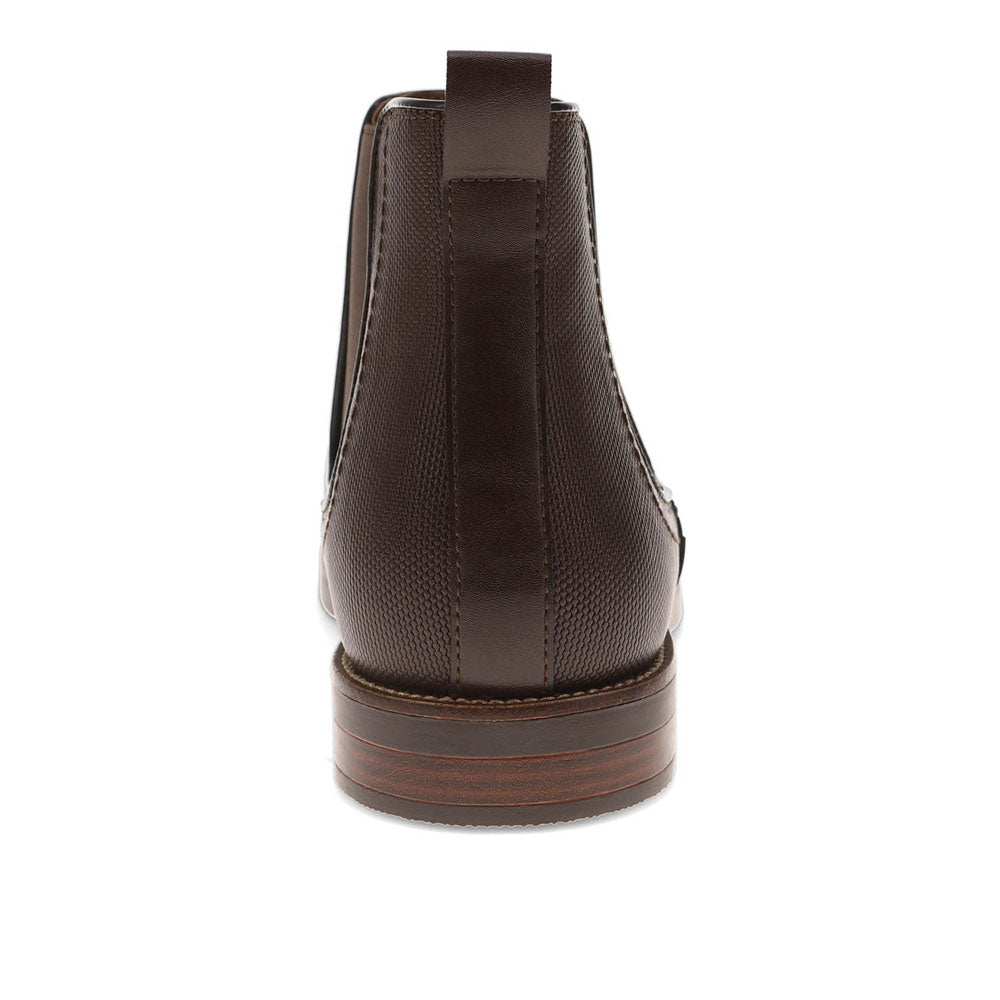 Chestnut-Dockers Mens Brookside Dress Slip-on Chelsea Boot