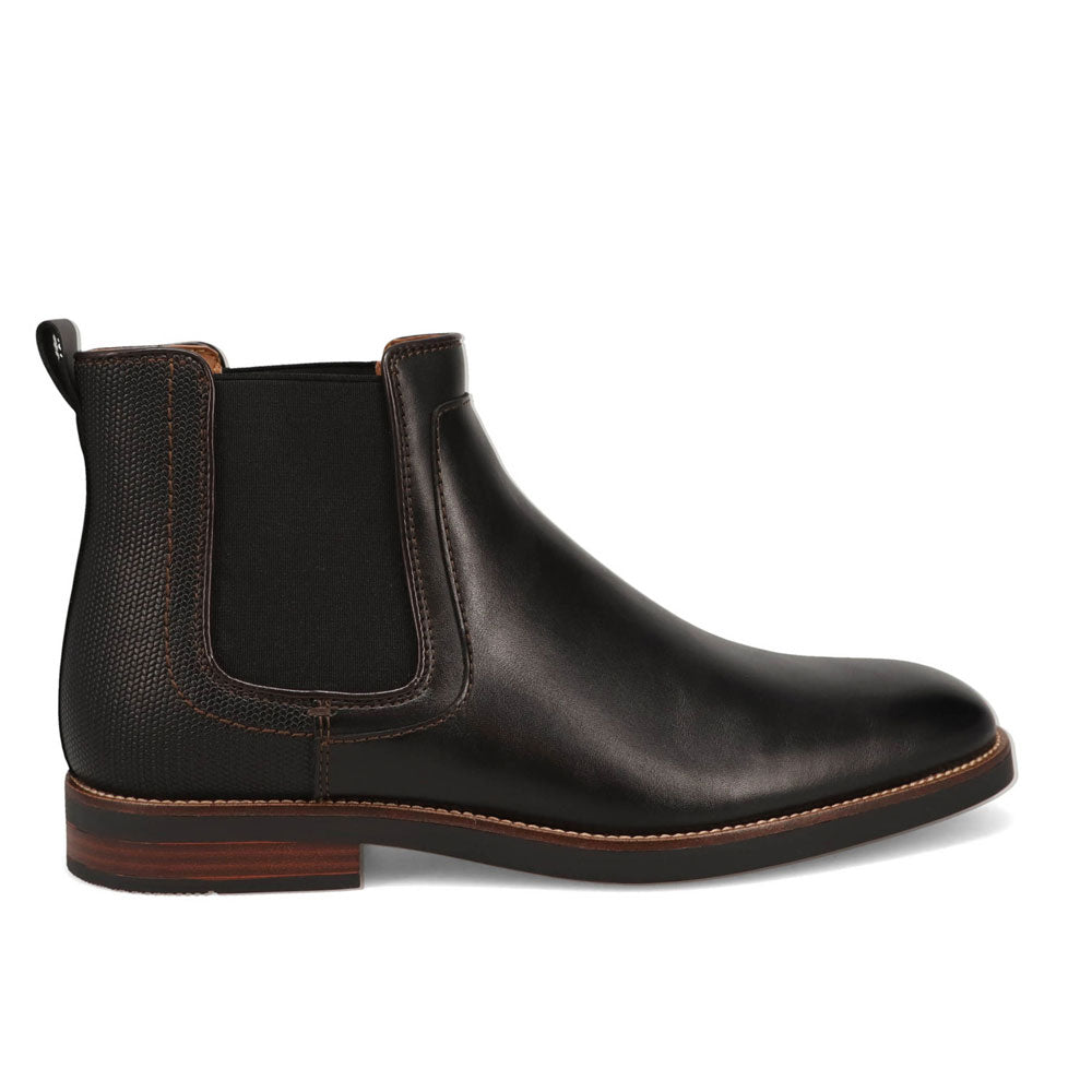 Black/Brown-Dockers Mens Brookside Dress Slip-on Chelsea Boot