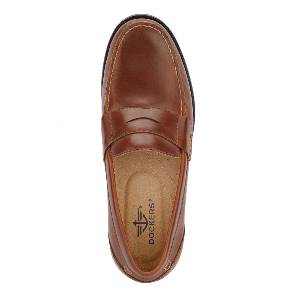 Tan-Dockers Mens Colleague Business Dress Penny Slip-on Loafer Shoe