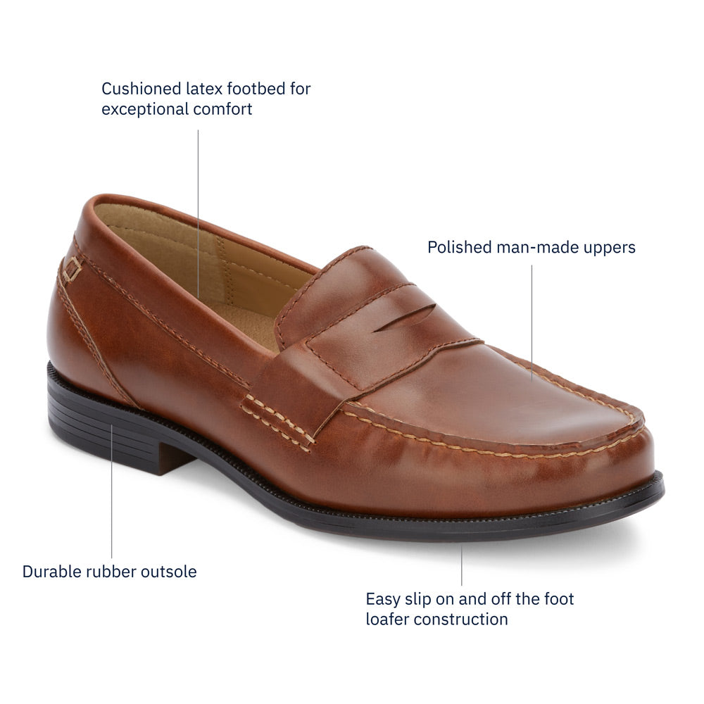 Tan-Dockers Mens Colleague Business Dress Penny Slip-on Loafer Shoe