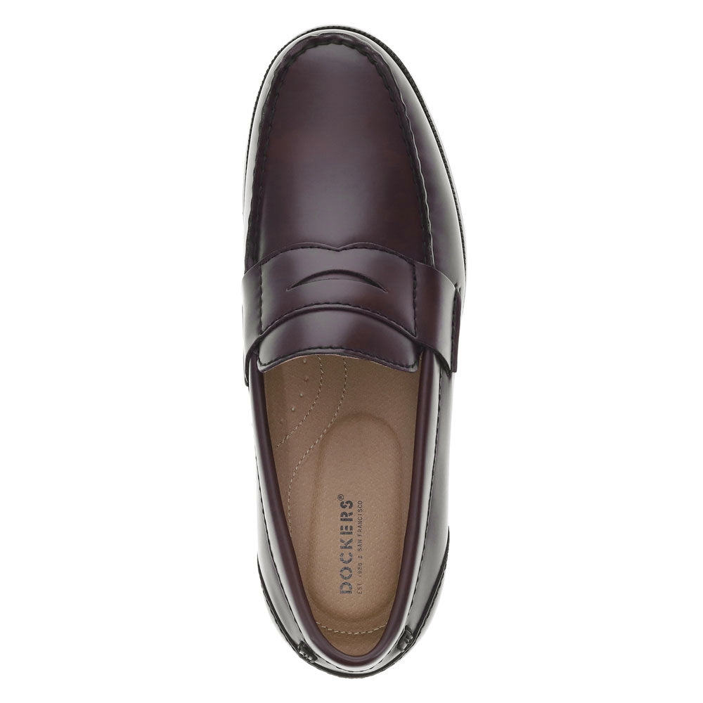 Cordovan-Dockers Mens Colleague Business Dress Penny Slip-on Loafer Shoe