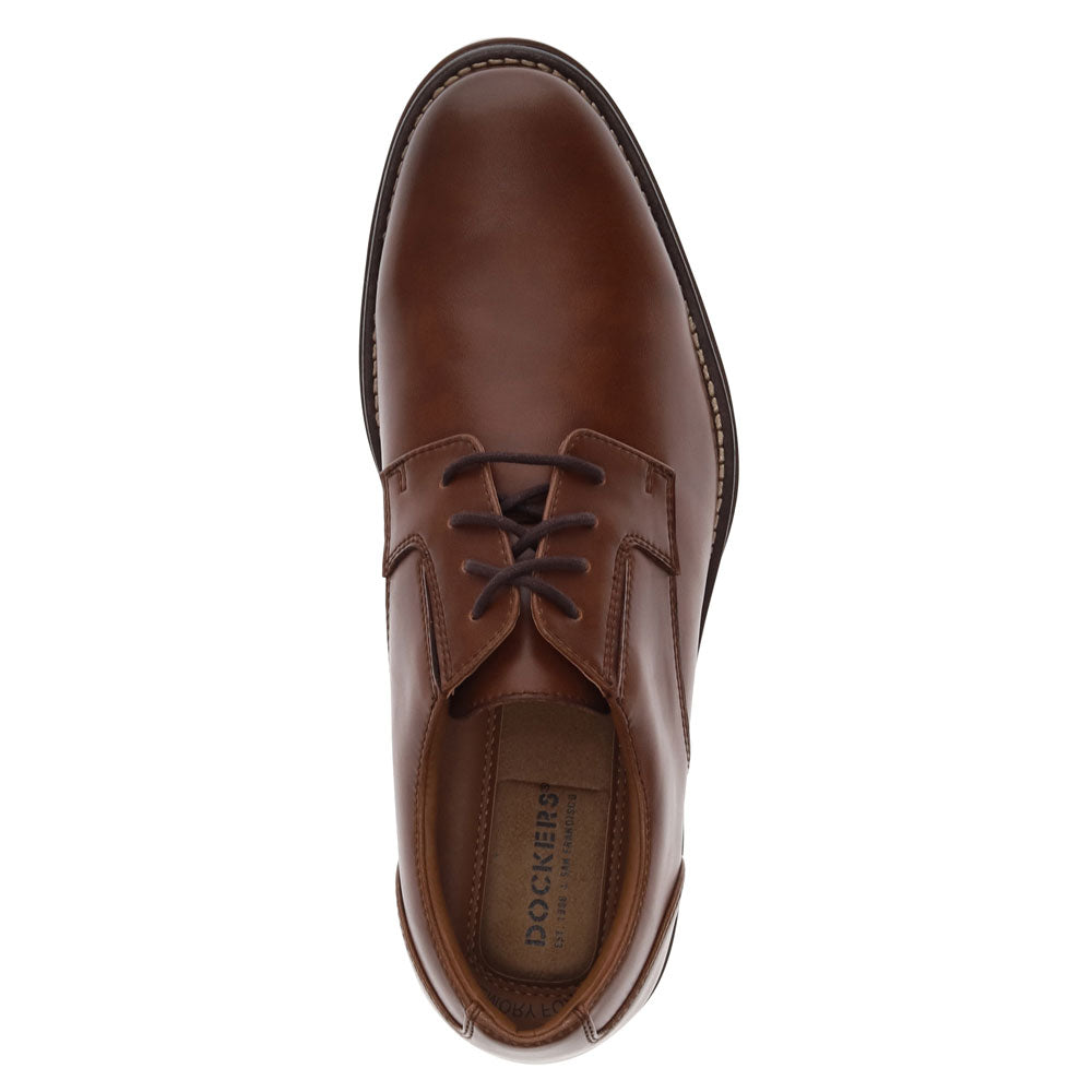 Mahogany-Dockers Mens Fairway Business Dress Lace-up Plain Toe Oxford Shoe