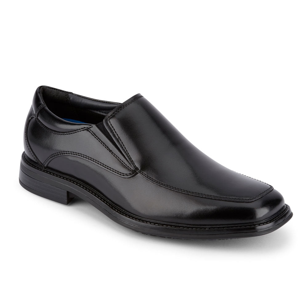 Black-Dockers Mens Lawton Slip Resistant Safety Work Dress Slip-on Loafer Shoe