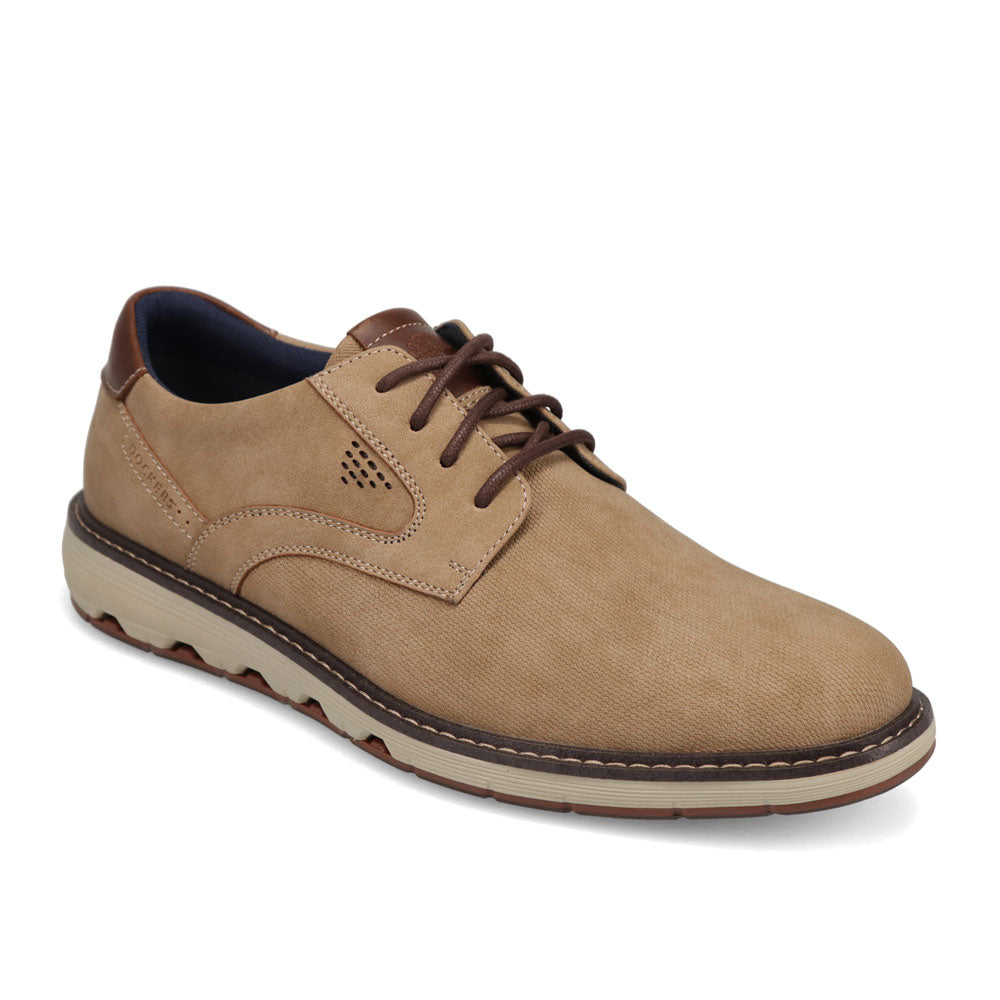 Taupe-Dockers Mens Murdoch Nubuck Business Casual Lace-Up Oxford