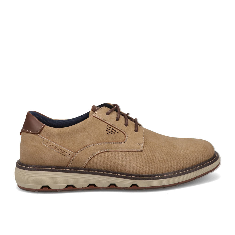 Taupe-Dockers Mens Murdoch Nubuck Business Casual Lace-Up Oxford