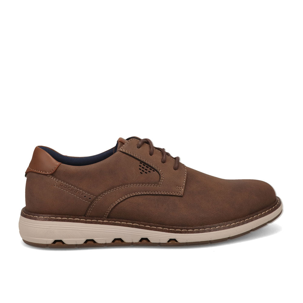 Dark Brown-Dockers Mens Murdoch Nubuck Business Casual Lace-Up Oxford