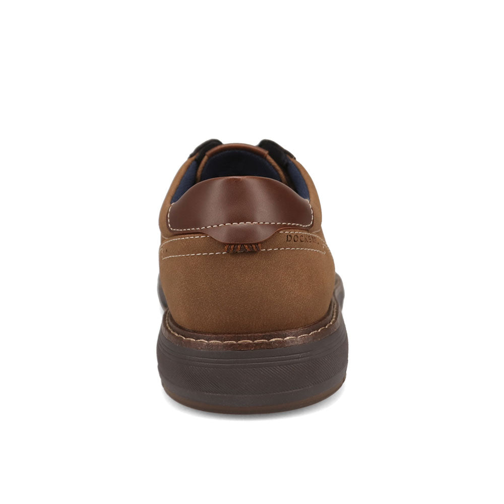 Tobacco-Dockers Mens Marlon Nubuck Business Casual Lace-Up Oxford
