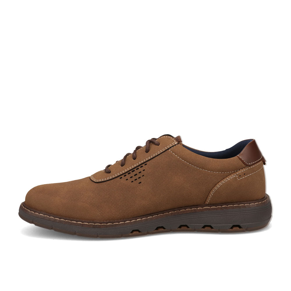 Tobacco-Dockers Mens Marlon Nubuck Business Casual Lace-Up Oxford