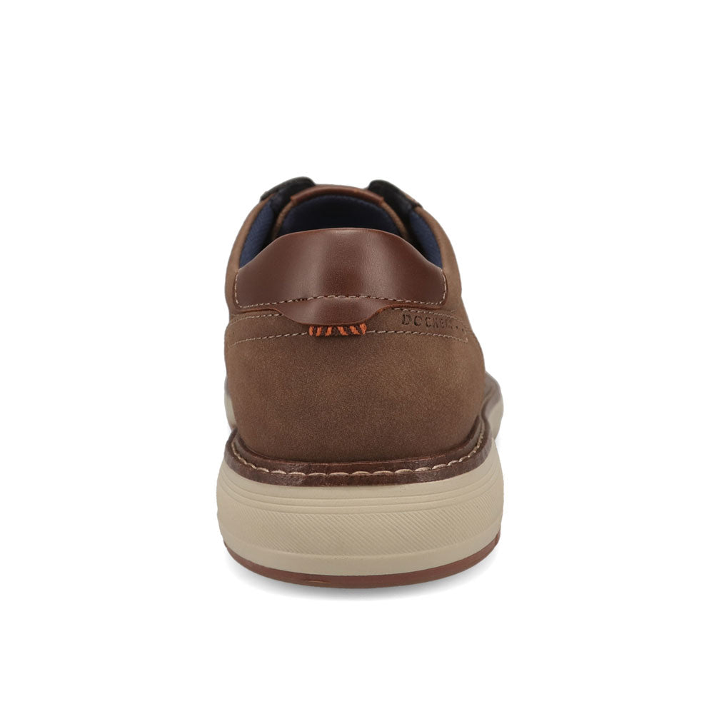 Dark Brown-Dockers Mens Marlon Nubuck Business Casual Lace-Up Oxford