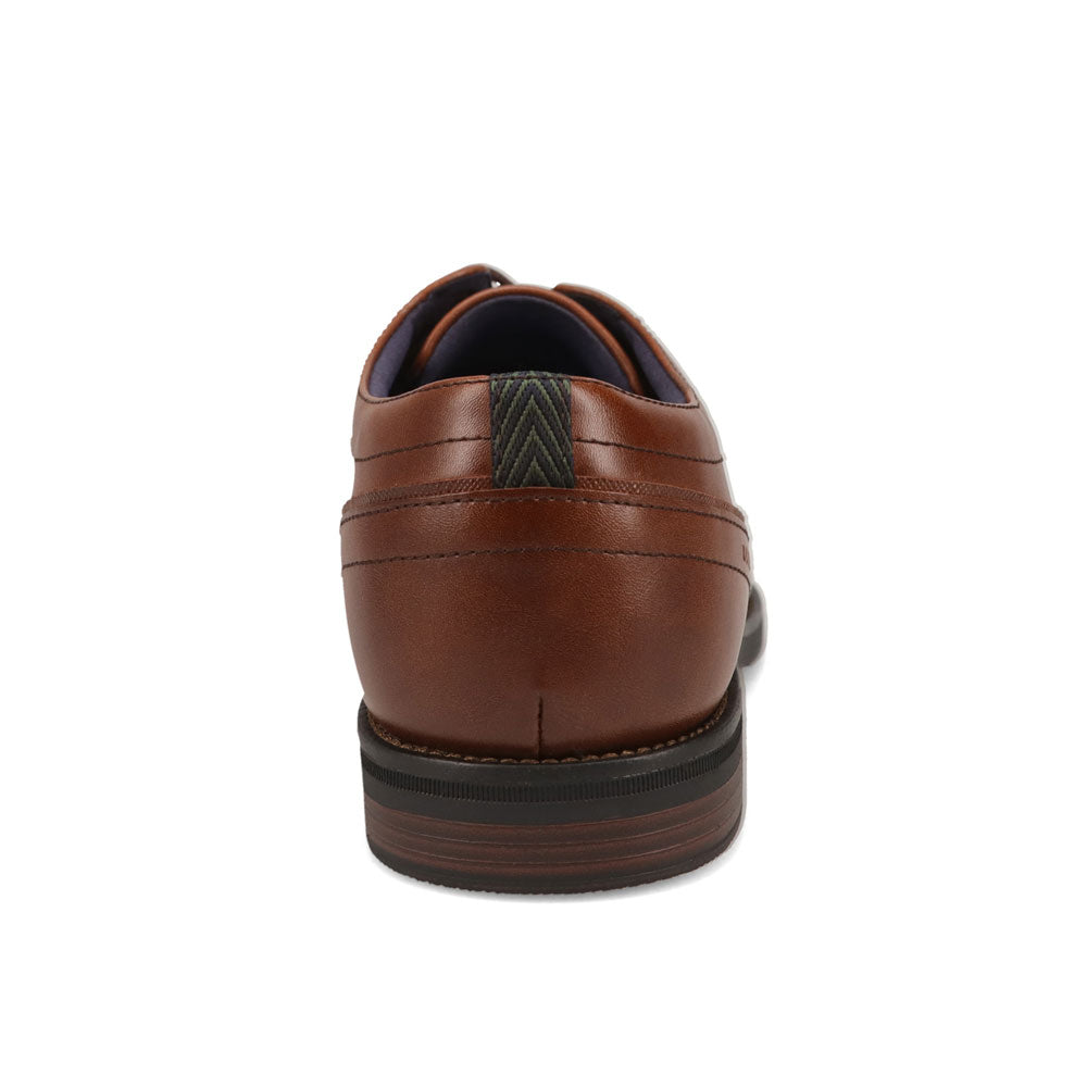 Cognac-Dockers Mens Benton Polished Dress Lace-Up Oxford