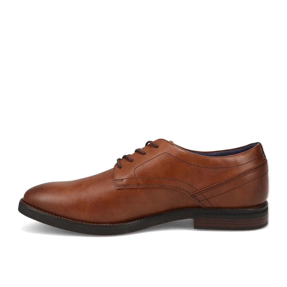 Cognac-Dockers Mens Benton Polished Dress Lace-Up Oxford
