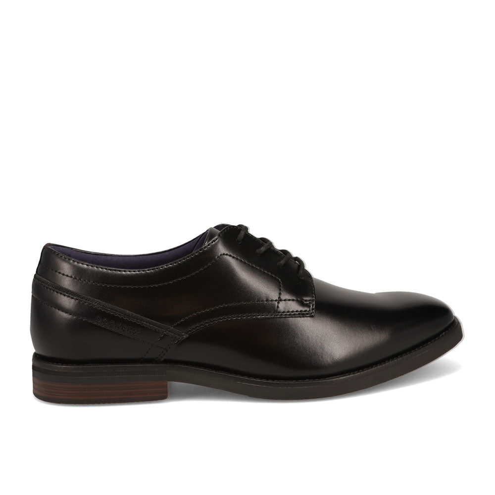 Black-Dockers Mens Benton Dress Lace-Up Oxford