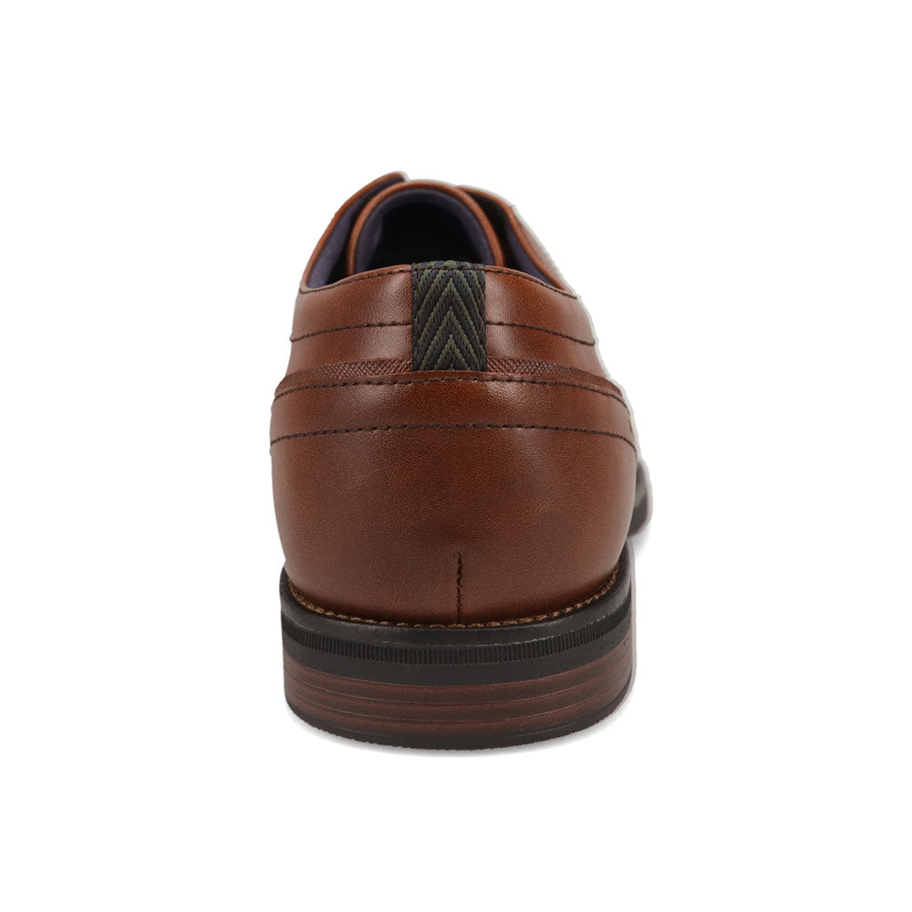 Cognac-Dockers Mens Boden Polished Cap Toe Dress Lace-Up Oxford