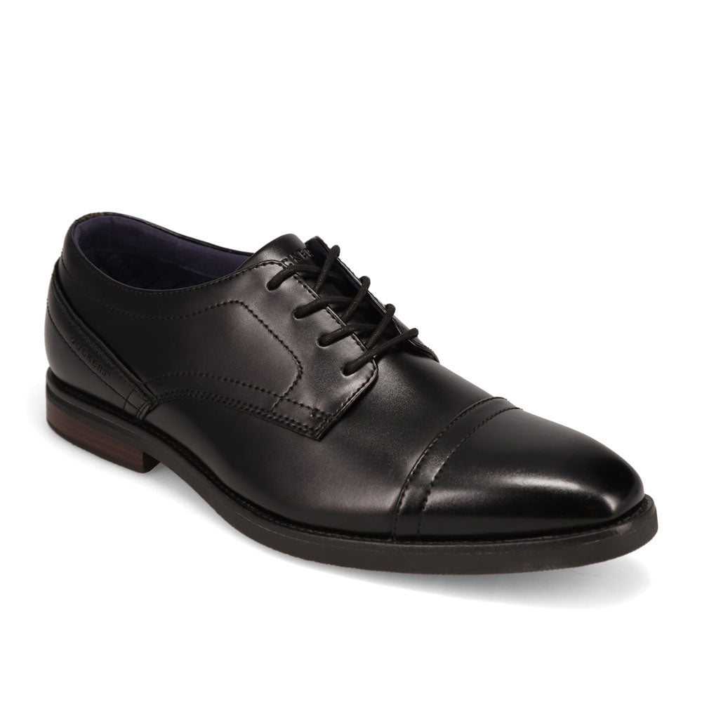 Black-Dockers Mens Boden Cap Toe Dress Lace-Up Oxford