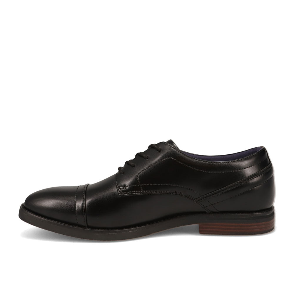 Black-Dockers Mens Boden Cap Toe Dress Lace-Up Oxford