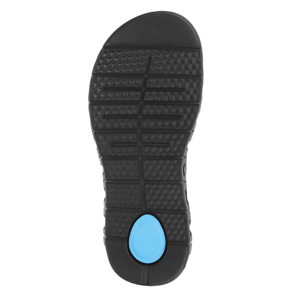 Black-Dockers Mens Luka Synthetic Leather Casual Flip Flop Sandal Shoe