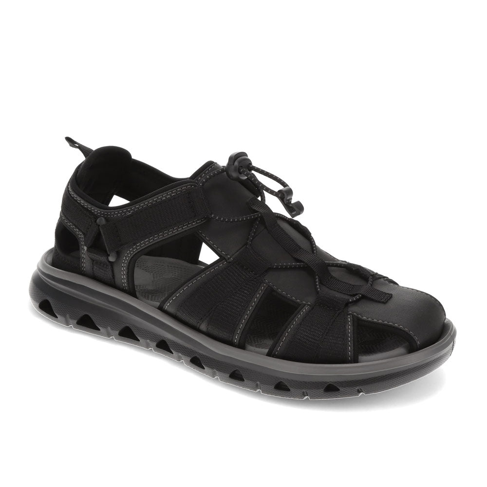 Black-Dockers Mens Lionel Synthetic Leather Casual Slip On Sandal Shoe