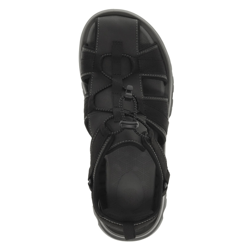 Black-Dockers Mens Lionel Synthetic Leather Casual Slip On Sandal Shoe