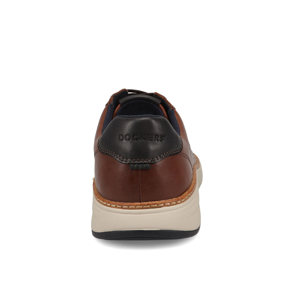 Cognac-Dockers Neilson Casual Polished Lace-Up Sneaker
