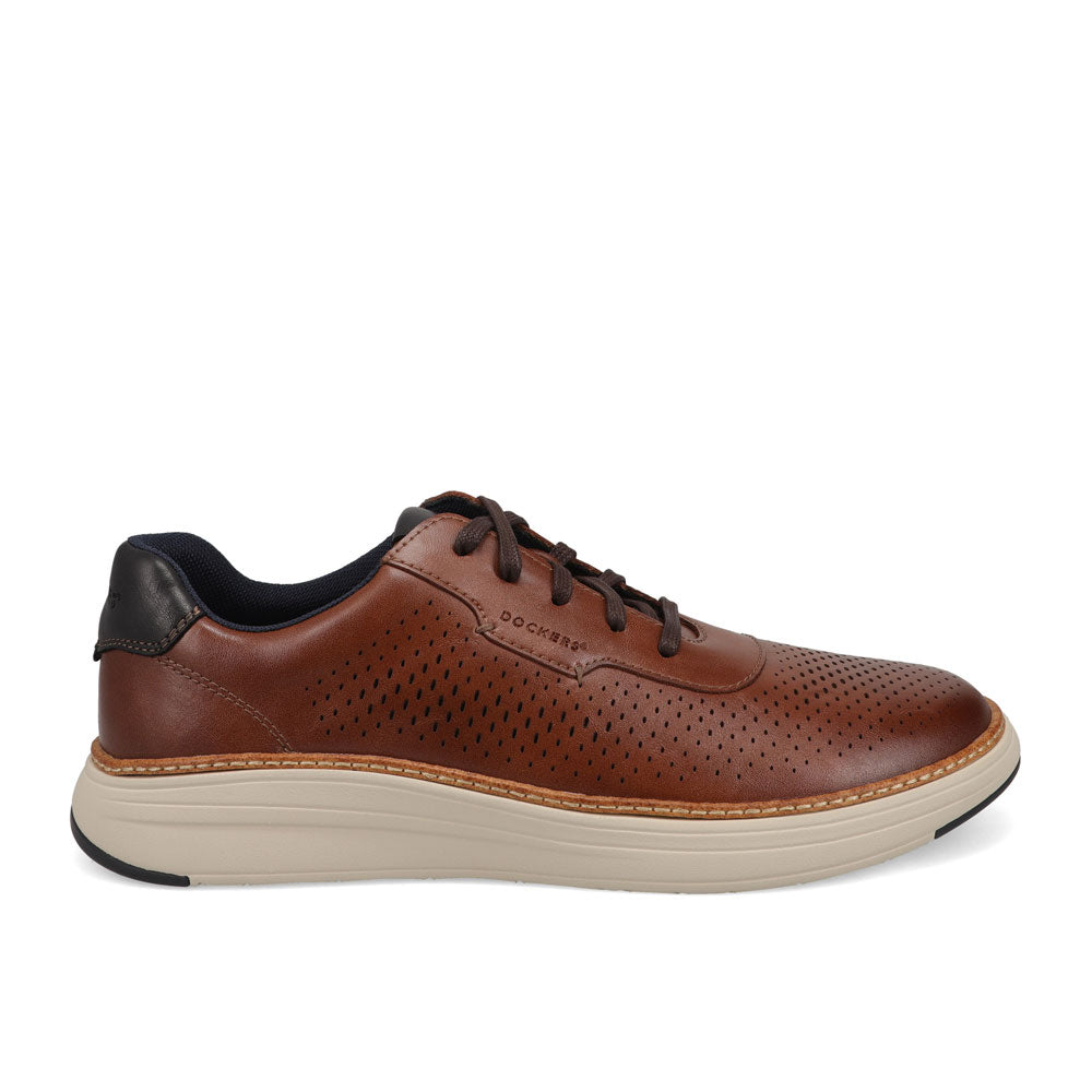 Cognac-Dockers Neilson Casual Polished Lace-Up Sneaker